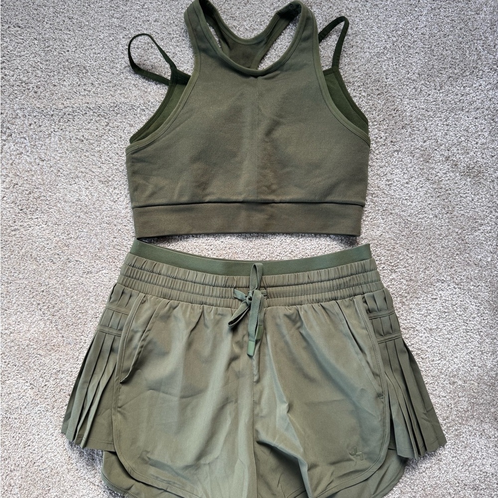 Joy Lab Olive Green Athletic Set